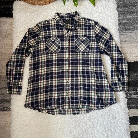 Eddie Bauer Plaid Flannel button down - size XXL - Picture 1 of 16